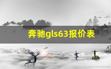 奔驰gls63报价表,gls63 amg2023款价格